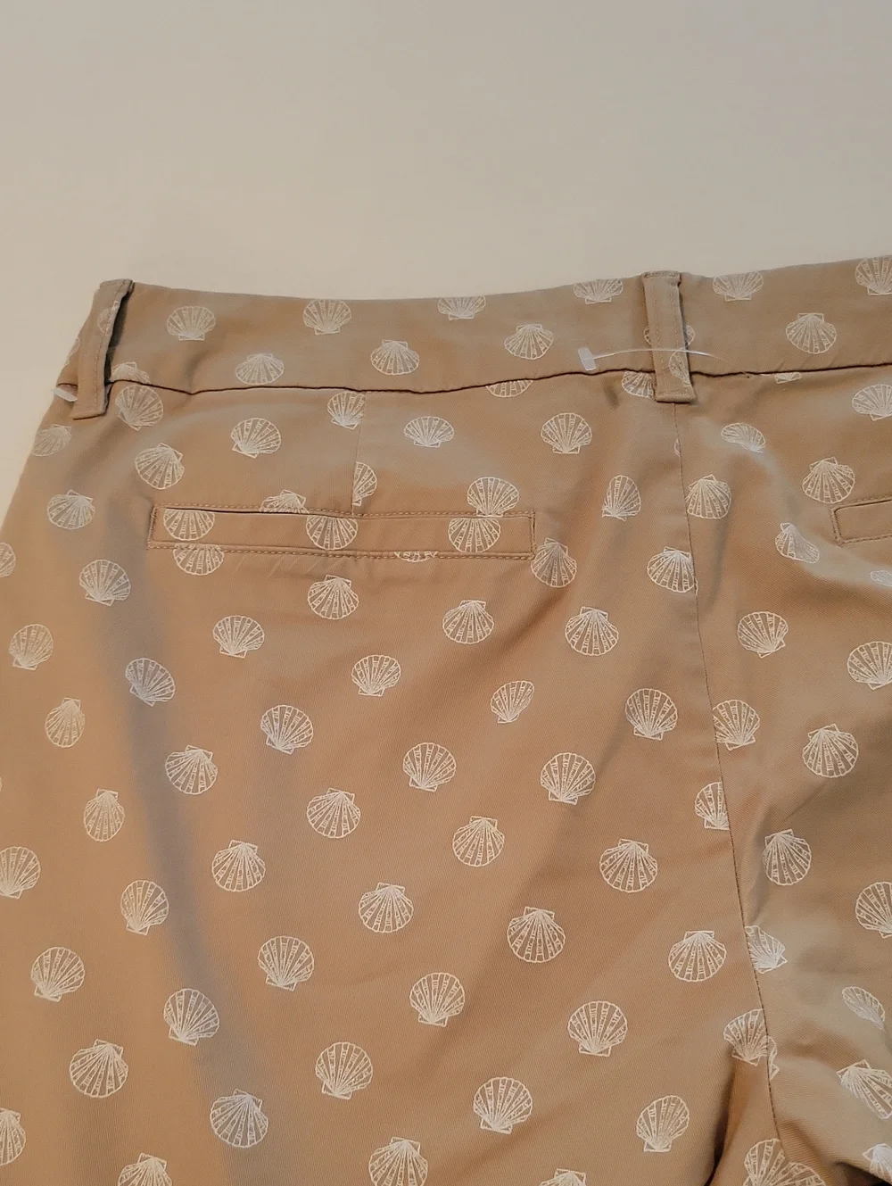 J. Crew Beige Shell-Print Flat Front Shorts